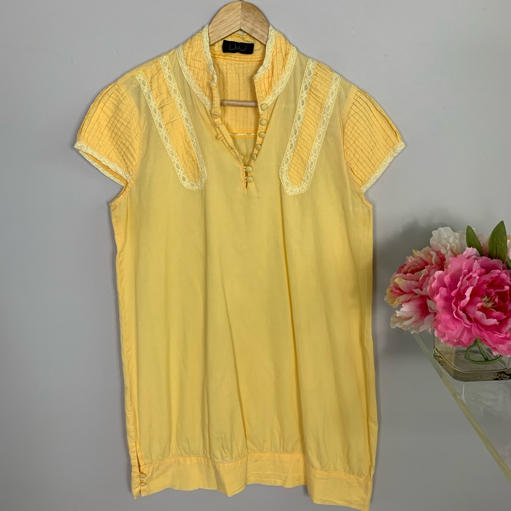 DUO cotton yellow dress/ coverup